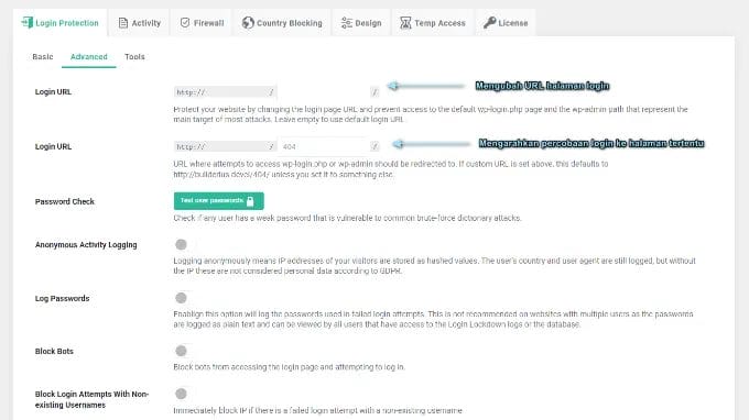 17 Tips Meningkatkan Keamanan Website Secara Komprehensif 5 Mengubah URL Halaman Login WordPress Menggunakan WP Login Lockdown