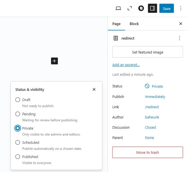 Cara Redirect URL WordPress tanpa Plugin 3 Cara Mengubah Status Halaman menjadi Private
