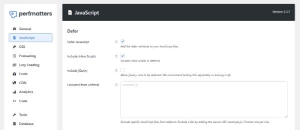 Perfmatters - Defer JavaScript